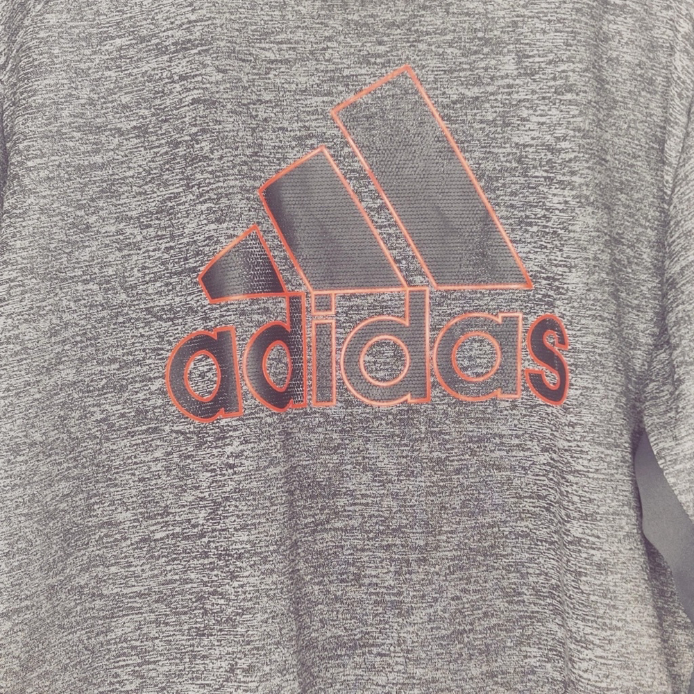 Men's Adidas Sweatshirt L Grey and orange accent - Picture 5 of 9
